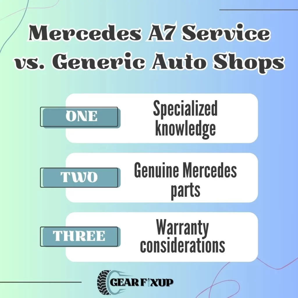 Mercedes A7 Service vs. Generic Auto Shops